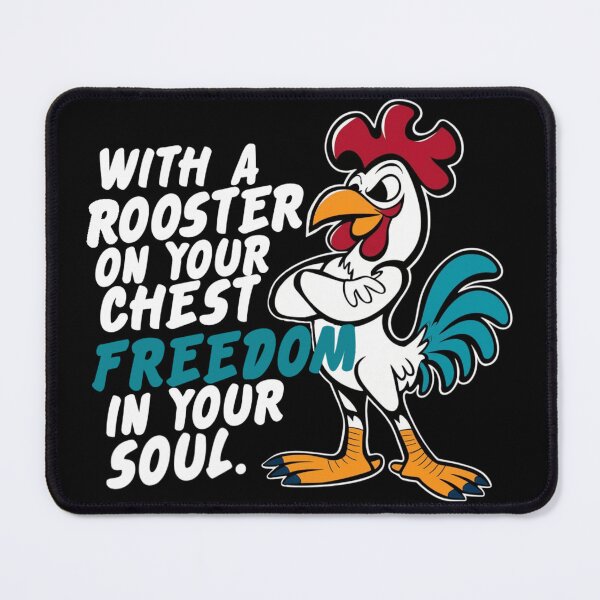 Item preview, Freedom Cockerel T-Shirt, Liberty Rooster Tee, Patriotic Chicken Shirt, Free Roaming Fowl Top designed and sold by mantra2023.