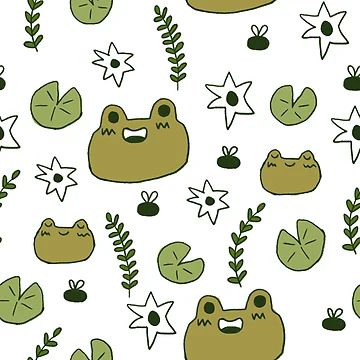 Artwork thumbnail, Frog repeat Pattern! by Allison Scianna