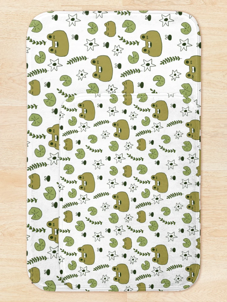 Thumbnail 5 of 6, Bath Mat, Frog repeat Pattern! designed and sold by Allison Scianna.