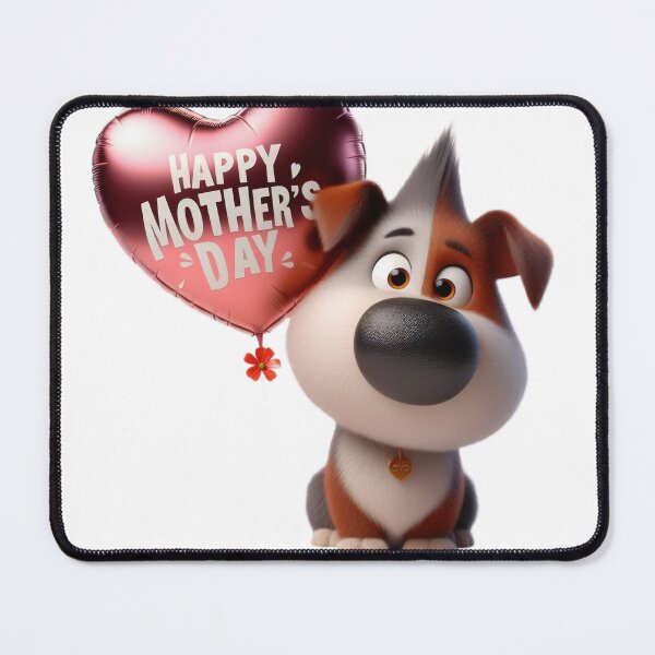 Item preview, Happy Mothers Day dog with Balloon designed and sold by Expressions-Sel.