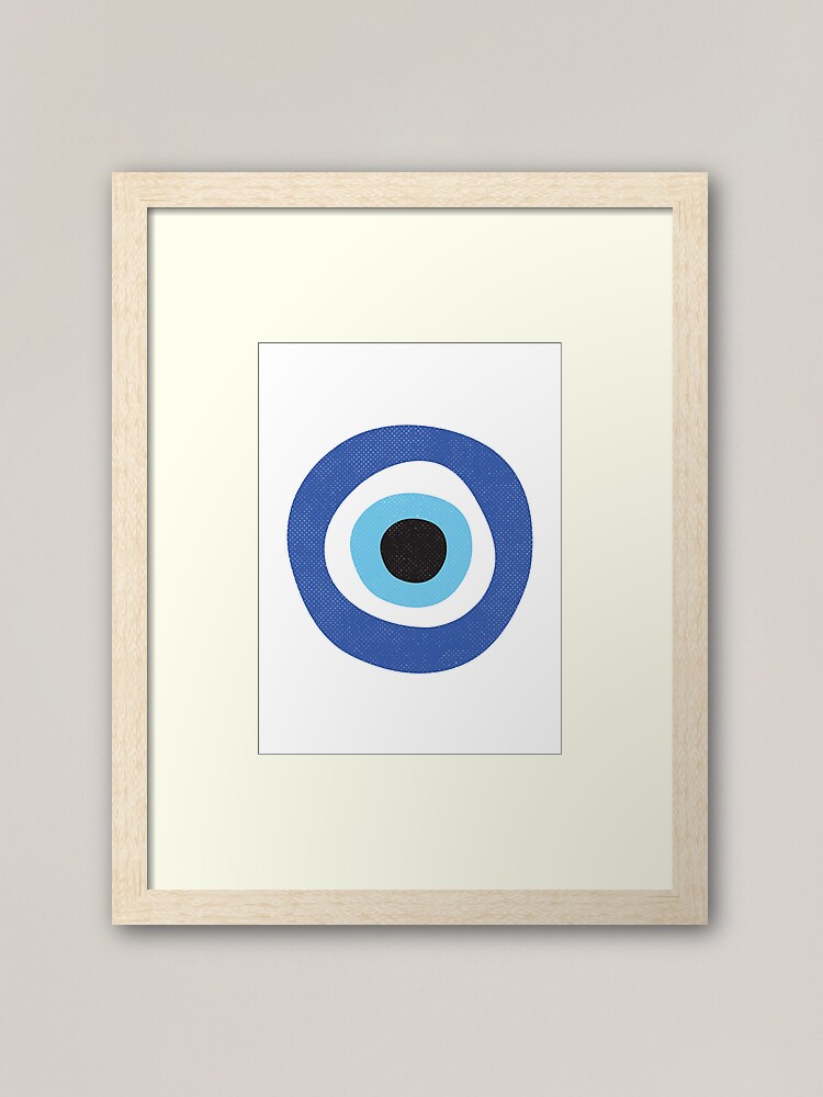 Evil Eye Protection Symbol Framed Art Print for Sale by Inogitna