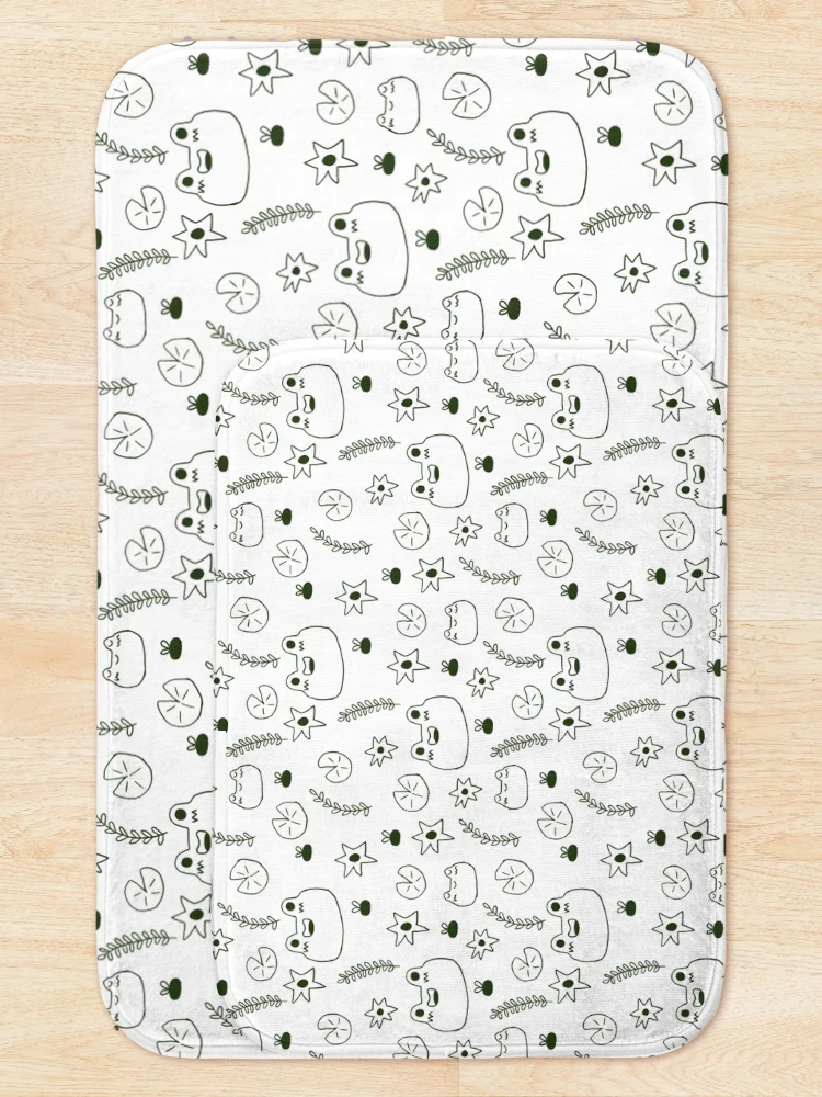 Thumbnail 5 of 6, Bath Mat, Frog repeat Pattern! designed and sold by Allison Scianna.