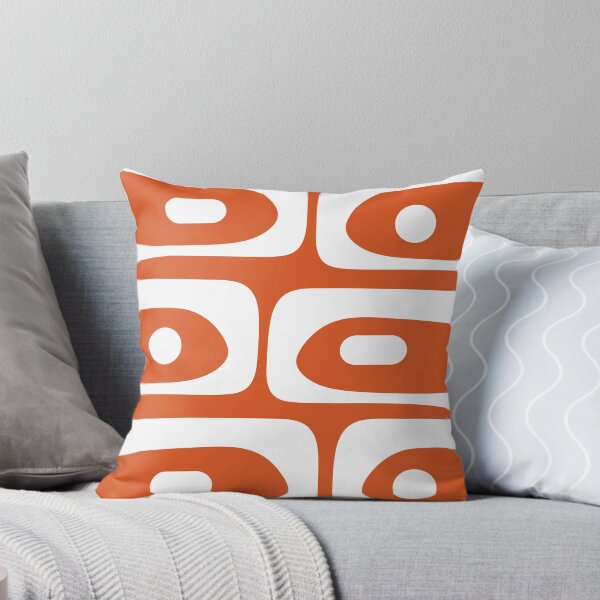 Artikel-Vorschau von Mid-Century Modern Piquet Minimalistisches abstraktes gebranntes Orange und Weiß, designt und verkauft von kierkegaard.
