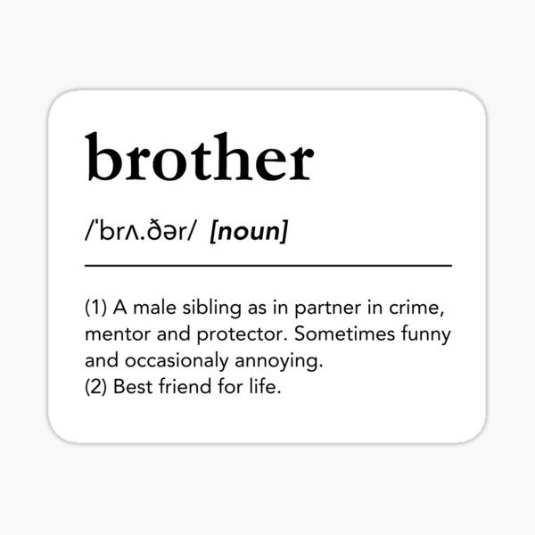 Brother Definition Print, Personalized Brother Definition Poster, Brother  of the Bride Gift, Big Brother Gift From Sister, Brother Birthday 