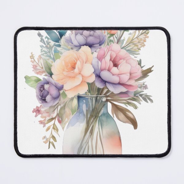 Item preview, Dreamy Watercolor Flower Vase (1333) designed and sold by WASjourney.