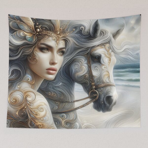 Item preview, Warrior Rider: Amazon and her Noble Stallion designed and sold by ki-mer-a.
