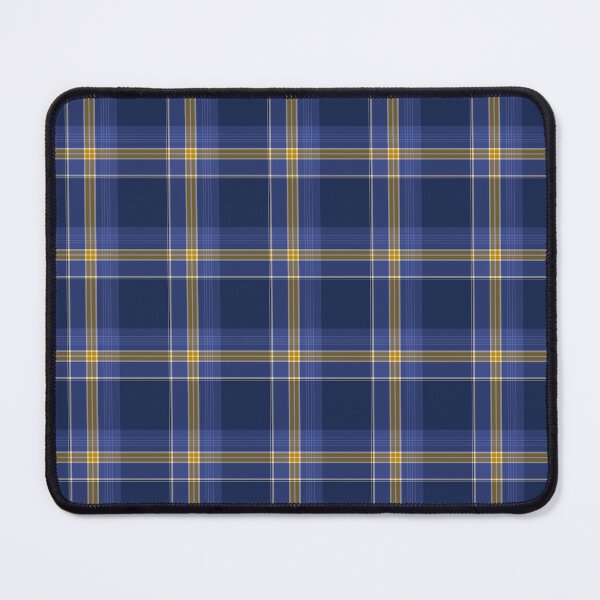 Artikelvorschau, Ein klassisches Blau- und Goldkaro in tiefen Farbtönen mit helleren Akzenten. Traditionell und zeitlos entworfen und verkauft von lcsmithdesigns.
