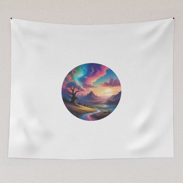 Item preview, Surreal Landscape Sticker (1337) designed and sold by WASjourney.