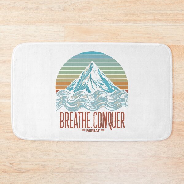 Item preview, Mountain Breathe: Tranquil Typography Design - Breathe, Conquer, Repeat designed and sold by HahaHandlesHub.
