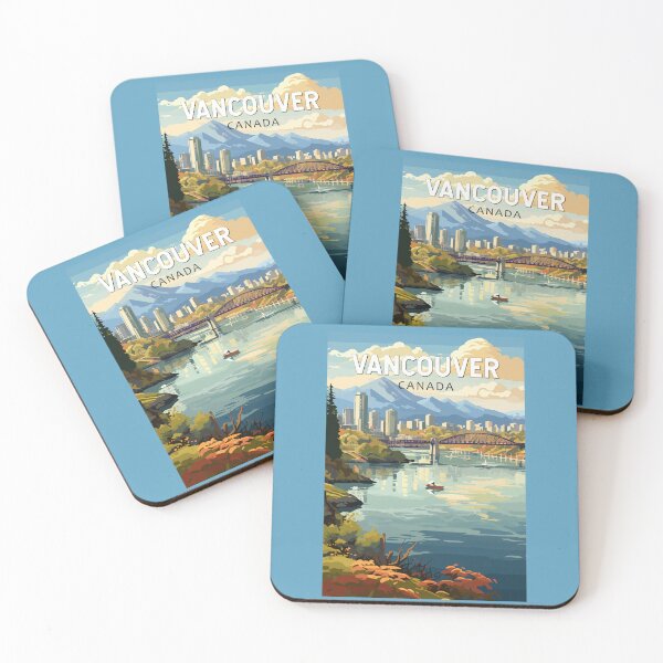Item preview, Vancouver Canada Travel Art Vintage designed and sold by KrisSidDesigns.
