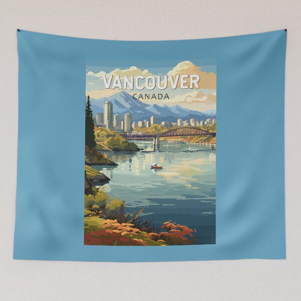 Item preview, Vancouver Canada Travel Art Vintage designed and sold by KrisSidDesigns.