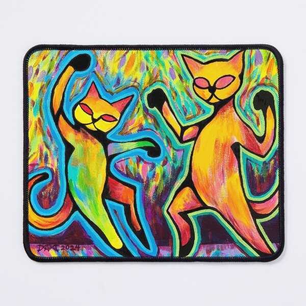 Item preview, Beleth's Entourage - Fauvist Dancing Demon Cats designed and sold by dnacademic.