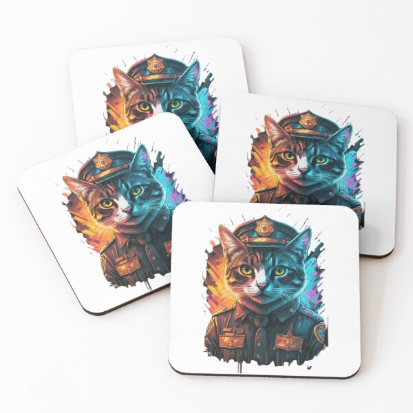 Item preview, police cat designed and sold by PatronesKawai.