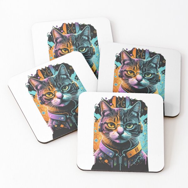 Item preview, programmer cat designed and sold by PatronesKawai.