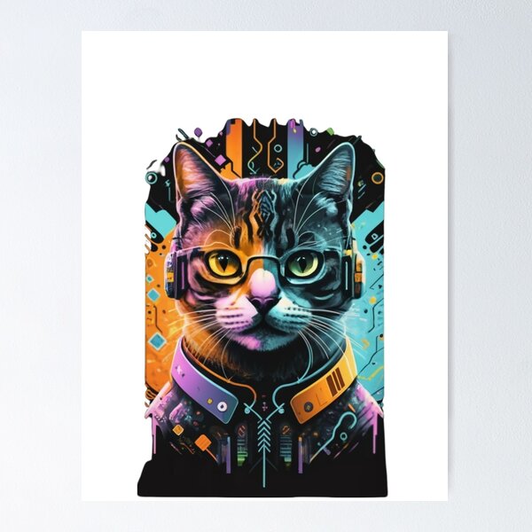 Item preview, programmer cat designed and sold by PatronesKawai.