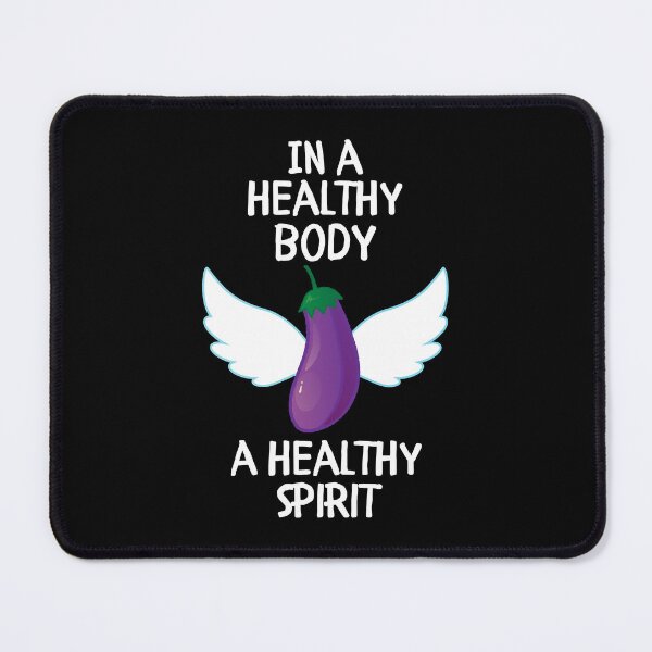 Item preview, Cute Eggplant Angel - In a Healthy Body, Healthy Spirit designed and sold by Weknes.