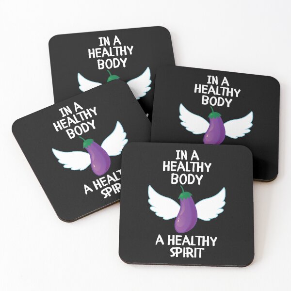 Item preview, Cute Eggplant Angel - In a Healthy Body, Healthy Spirit designed and sold by Weknes.