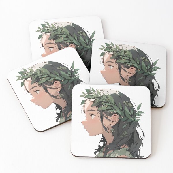 Item preview, Cartoon Style Portrait - Young Woman with leafy hair designed and sold by Radibor78.