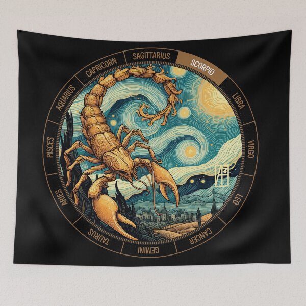 Item preview, ZODIAC Scorpio - Astrological SCORPIO - SCORPIO - ZODIAC sign - Van Gogh style - 1 designed and sold by ArtProjectShop.