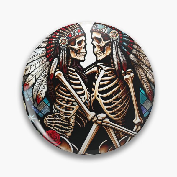 Item preview, Native American Skeletons Love Each Other designed and sold by HippieFarms11.