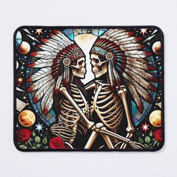 Item preview, Native American Skeletons Love Each Other designed and sold by HippieFarms11.