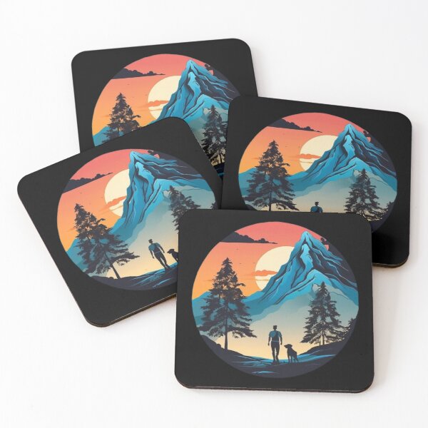 Item preview, Retro Hiking with a Dog: Vintage Outdoor Adventures designed and sold by AYACHI90.