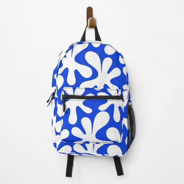 Item preview, Bold Blue and White Funky Amoeba Dance Pattern designed and sold by kierkegaard.