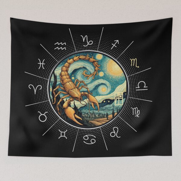 Item preview, ZODIAC Scorpio - Astrological SCORPIO - SCORPIO - ZODIAC sign - Van Gogh style - 2 designed and sold by ArtProjectShop.