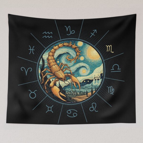 Item preview, ZODIAC Scorpio - Astrological SCORPIO - SCORPIO - ZODIAC sign - Van Gogh style - 3 designed and sold by ArtProjectShop.
