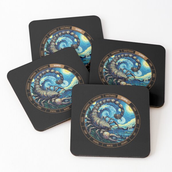 Item preview, ZODIAC Scorpio - Astrological SCORPIO - SCORPIO - ZODIAC sign - Van Gogh style - 4 designed and sold by ArtProjectShop.