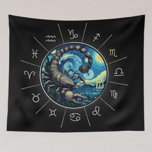 Item preview, ZODIAC Scorpio - Astrological SCORPIO - SCORPIO - ZODIAC sign - Van Gogh style - 5 designed and sold by ArtProjectShop.