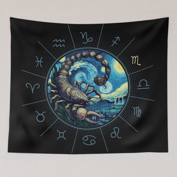 Item preview, ZODIAC Scorpio - Astrological SCORPIO - SCORPIO - ZODIAC sign - Van Gogh style - 6 designed and sold by ArtProjectShop.