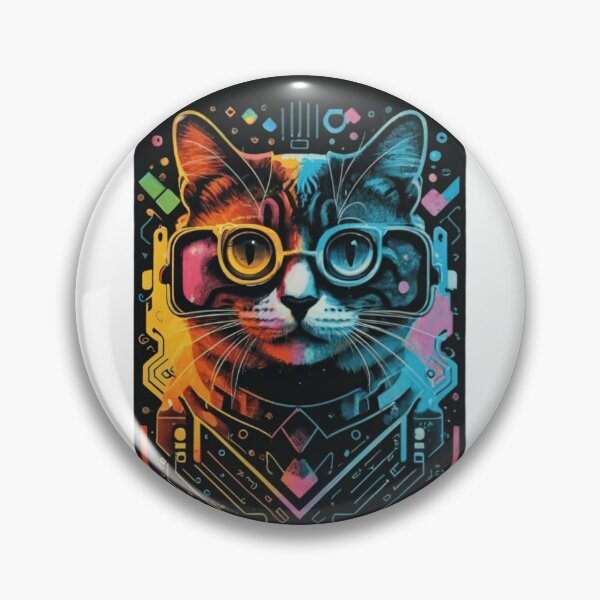 Item preview, programmer cat designed and sold by PatronesKawai.