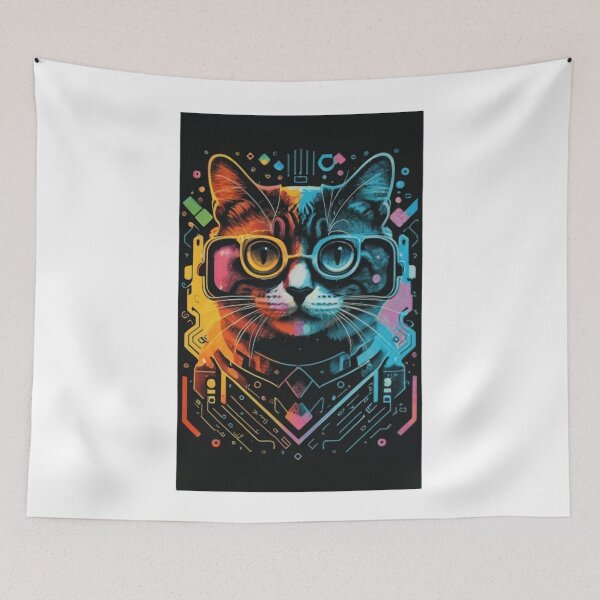 Item preview, programmer cat designed and sold by PatronesKawai.