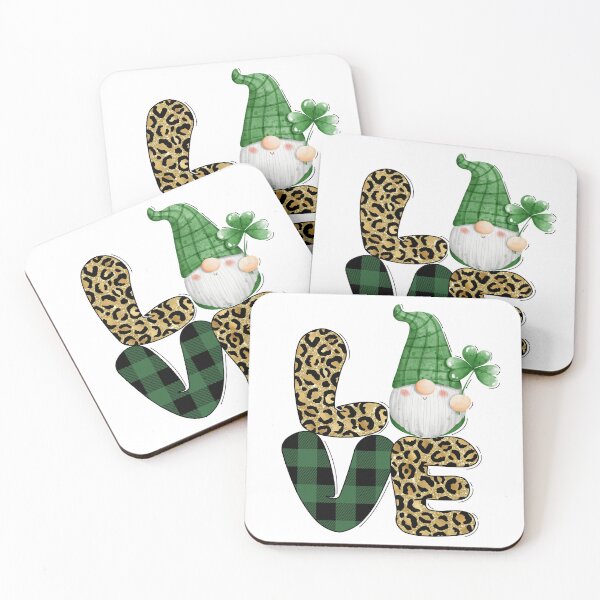 Item preview, St. Patricks Day Love Leopard Gnome designed and sold by svgbyartchili.