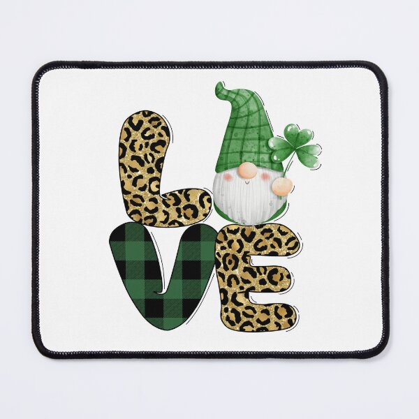Item preview, St. Patricks Day Love Leopard Gnome designed and sold by svgbyartchili.