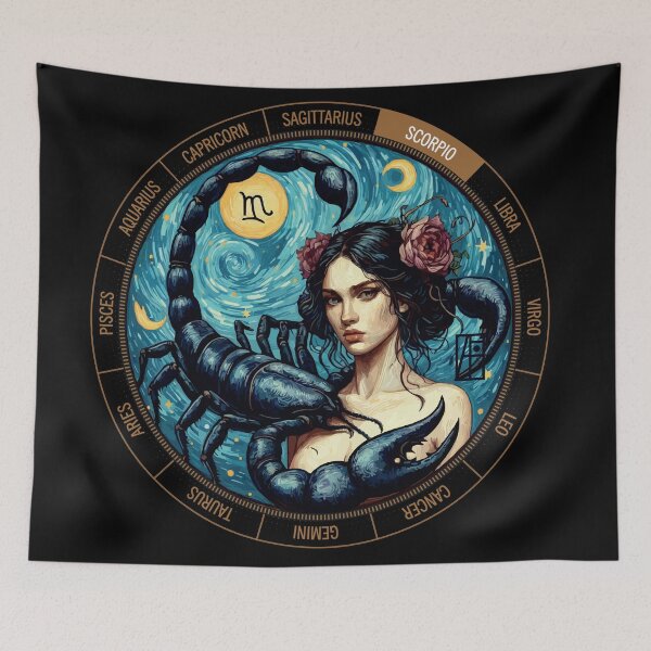 Item preview, ZODIAC Scorpio - Astrological SCORPIO - SCORPIO - ZODIAC sign - Van Gogh style - 7 designed and sold by ArtProjectShop.