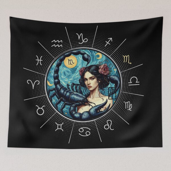 Item preview, ZODIAC Scorpio - Astrological SCORPIO - SCORPIO - ZODIAC sign - Van Gogh style - 8 designed and sold by ArtProjectShop.