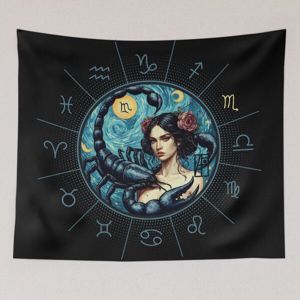 Item preview, ZODIAC Scorpio - Astrological SCORPIO - SCORPIO - ZODIAC sign - Van Gogh style - 9 designed and sold by ArtProjectShop.