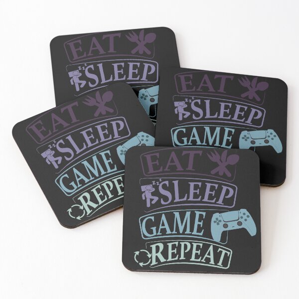 Item preview, eat sleep game repeat designed and sold by LayersDesign.