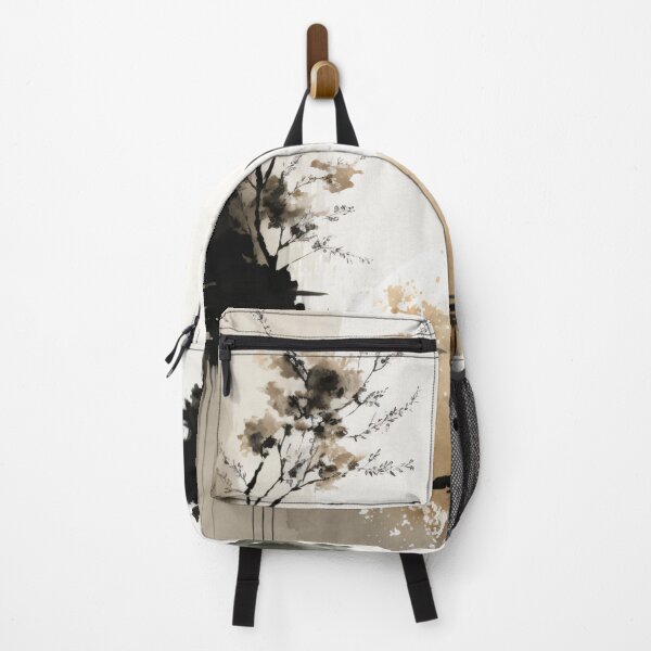 Item preview, Wabi-Sabi Japandi Ink Wash Landscape designed and sold by EcoArtLab.