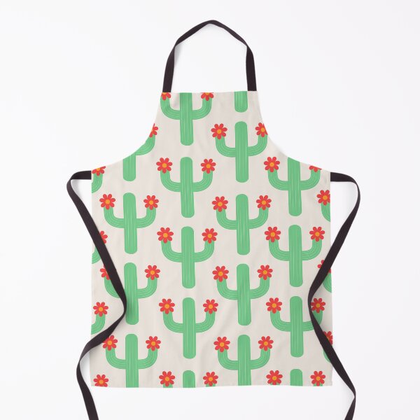 Item preview, Green Cactus With Groovy Red Flowers Pattern designed and sold by Yasminepatterns .