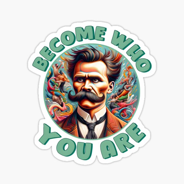 Aperçu de l'œuvre Devenez qui vous êtes de Nietzsche - Art d'auto-réflexion philosophique créée et vendue par Unitepeople.