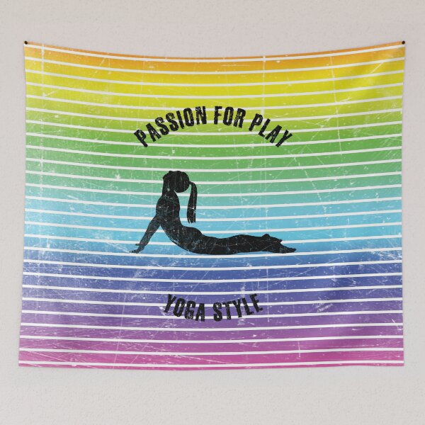 Item preview, Black silhouette of a woman in cobra pose practising yoga designed and sold by HarridanCreates.