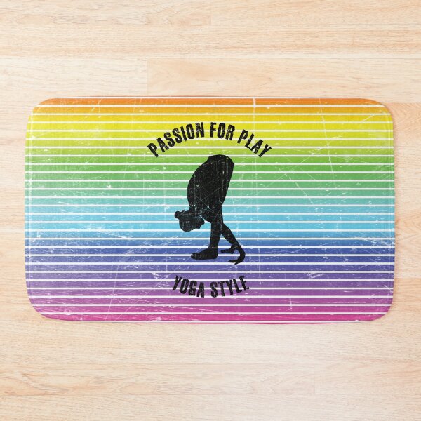 Item preview, Black silhouette of a woman in standing forward bend practising yoga designed and sold by HarridanCreates.