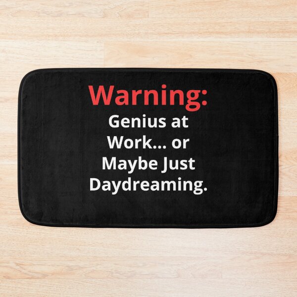 Item preview, Coworker gag gift. Warning: Genius at Work... or Maybe Just Daydreaming designed and sold by elnexshop.