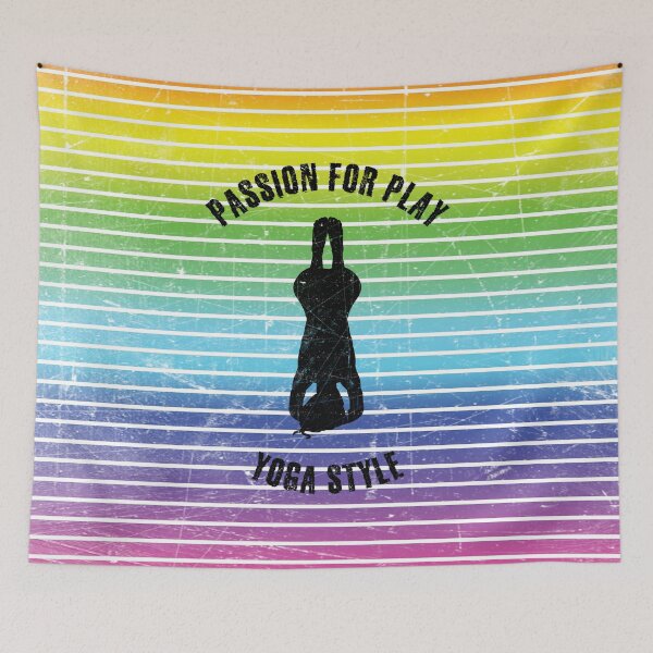 Item preview, Black silhouette of a woman in yoga pose designed and sold by HarridanCreates.