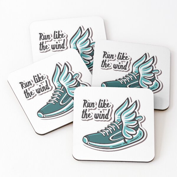 Item preview, Run Like The Wind - Minimalist Winged Shoe designed and sold by NiftyWrx.