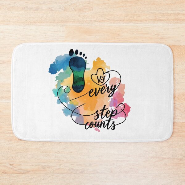 Item preview, Watercolor Footprint & Heartbeat - Every Step Counts designed and sold by NiftyWrx.