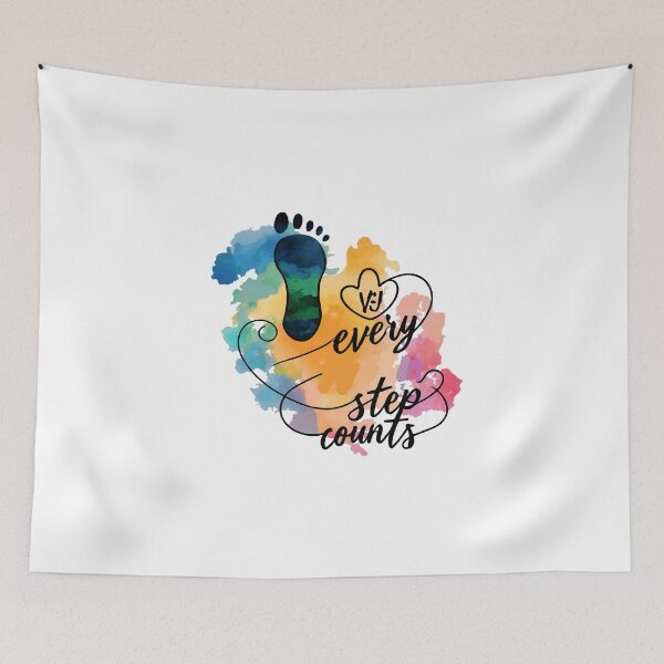 Item preview, Watercolor Footprint & Heartbeat - Every Step Counts designed and sold by NiftyWrx.
